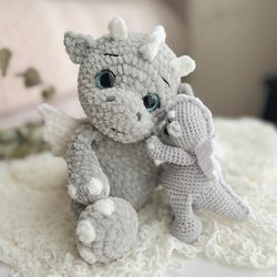 Dragon Amigurumi crochet pattern, Crochet Dinosaur PDF pattern, crochet animals