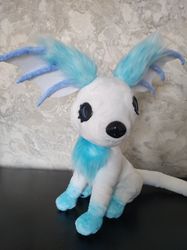 Plush Snow Dragon, plush toy with cute ears - wings