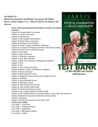 Test Bank Physical Examination and Health Assessment, 9th Edition Jarvis and NCLEX Case Studies