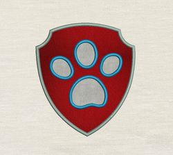 Badge Paw applique embroidery design 3 Sizes reading pillow-INSTANT D0WNL0AD