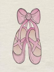 Ballet shoes embroidery design 3 Sizes reading pillow-INSTANT D0WNL0AD