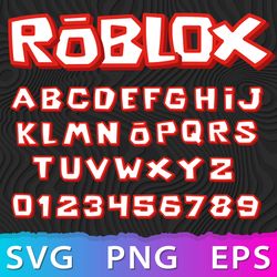 Roblox Alphabet SVG, Roblox Font Cricut files, Roblox Font 3D, Roblox Font Digital download, Roblox Clipart