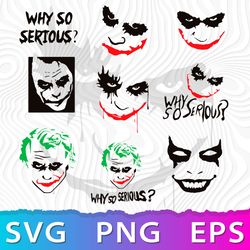 Joker SVG, Joker Logo Transparent, Joker Face Paint PNG, The Joker SVG, Joker Smile Silhouette file