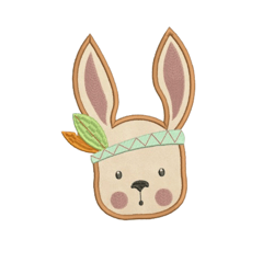 Cute Bunny : embroidery SVG PNG  The digitized design is then stitched onto fabric using colored threads to create a hig
