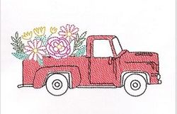 Flower truck : Embroidery Design, Haddonfield EST Embroidery Design Embroidery design Movie Embroid