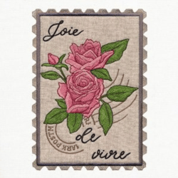 Joie de Vivre Rose Bouquet Stamp ( Embroidery Design , Anime Embroidery , Machine Embroidery Design Anime Slider naruto