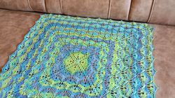 Waves blanket crochet pattern, crochet baby blanket pattern, crochet afghan pattern, square baby blanket pattern PDF