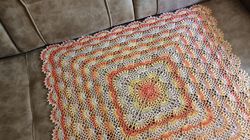 Yantra blanket crochet pattern, crochet baby blanket pattern, crochet blanket pattern PDF, lace blanket, square blanket
