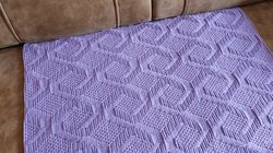 Success blanket crochet pattern, crochet baby blanket pattern, crochet afghan, crochet purple blanket, textured blanket