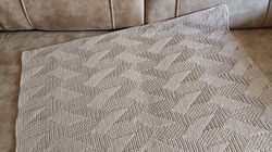 Labyrinth blanket crochet pattern, reversible, textured, rectangle blanket, beige baby blanket pattern, afghan pattern