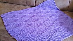 Artdeco blanket crochet pattern, crochet baby blanket pattern PDF, gender neutral blanket DIY, purple crochet afghan PDF