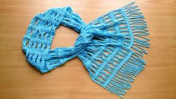 Sky blue lace scarf crochet pattern, lace crochet scarf for women pattern, crochet women's scarf tutorial, easy scarf
