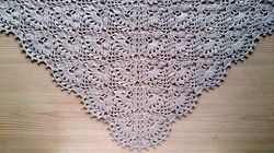 Floral shawl crochet pattern, beige triangle shawl crochet pattern, crochet shawl pattern, crochet triangle shawl PDF