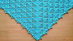 Turquoise lace triangle shawl crochet pattern, turquoise lace shawl pattern, crochet shawl pattern, crochet shawl PDF