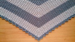 Gray striped shawl crochet pattern, crochet shawl pattern, shawl crochet pattern, gray shawl PDF, grey shawl pattern PDF
