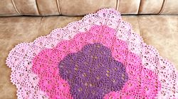 Pink floral blanket crochet pattern, crochet baby blanket pattern, lace square baby blanket crochet pattern, blanket PDF
