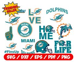Dolphins SVG, Miami SVG, Dolphins Bundle, Mascott, Team, Football, Game Day, PNG, Cricut, Printable, Instant Download