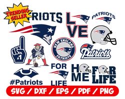 New England Patriots Football Svg Bundle, Svg Sports files, Svg For Cricut, Clipart, Football Cut File,Instant Download
