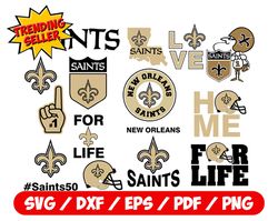 New Orleans Saints Football Svg Png Bundle, Svg Sports files, Svg For Cricut, Clipart, Football Cut File, Digital File