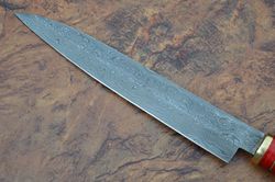 custom handmade damascus knives- 13.25" kitchen slicing knife/chef knife