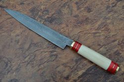 custom handmade damascus knives- 13.25" kitchen slicing knife/chef knife