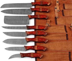 handmade damascus steel kitchen & chef knives set