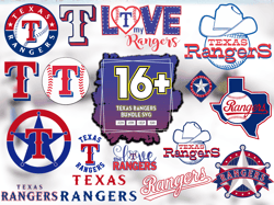 16 Files Logo Texas Rangers Bundle SVG Files for Cricut Sublimation Silhouette, Texas Rangers Lovers