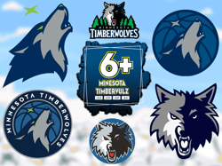 6 Files Minnesota Timberwolves Svg Bundle, Minnesota Timberwolves Logo Svg