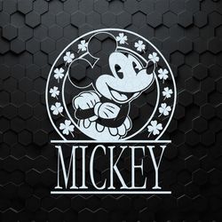 Mickey Mouse Shamrock Happy Patrick's Day SVG