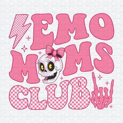 Emo Moms Club Skeleton Mama PNG
