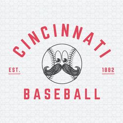 Vintage Cincinnati Baseball Est 1882 SVG