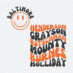 Baltimore Orioles Henderson Grayson Rutschman SVG