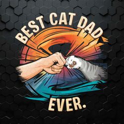 Best Cat Dad Ever Cat Paw PNG