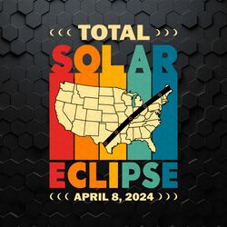 Totla Solar Eclipse 2024 America Path Of Totality SVG