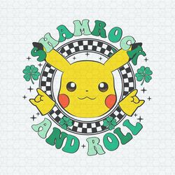 Cute Pikachu Shamrock And Roll PNG