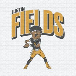 Justin Fields Caricature Pittsburgh Player SVG