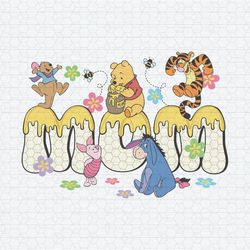 Mom Honey Bear Winnie The Pooh Friends SVG