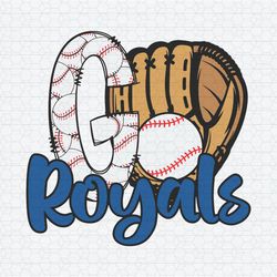 Retro Go Royals Baseball Game Day SVG