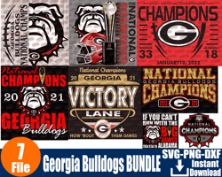 7 Files Georgia Bulldogs Bundle Svg, Georgia Bulldogs Lovers, Bulldogs Logo