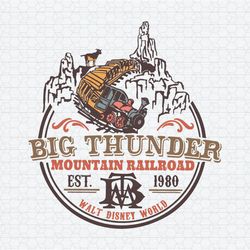 Disney Big Thunder Mountain Railroad Est 1980 SVG