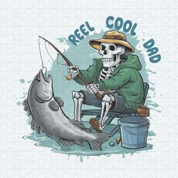 Fishman Reel Cool Dad Skeleton PNG