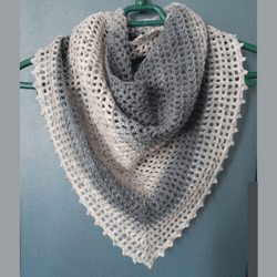 Crochet Shawl Pattern-Spring Summer One Skein Shawl-Crochet Wrap Pattern - Crochet Triangle Scarf Pattern