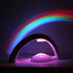 unicorn magic lamp - led rainbow projector, remote-controlled, portable, battery powered, perfect for kids' rooms
