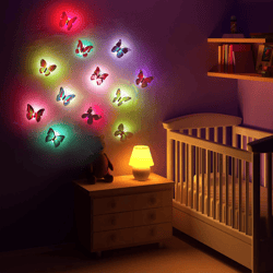 led 3d butterfly wall lights (10 pieces)