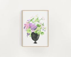 Flower painting | floral watercolor | floral painting | watercolor print | watercolor painting | floral art print | wall