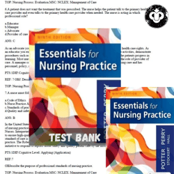 Essentials for Nursing Practice 9th Edition Potter Test Bank All Chapters Essentials for Nursing Practice 9th Edition