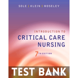 Test Bank for Introduction to Critical Care Nursing 7th Edition Sole PDF | Instant Download | All Chapters Included