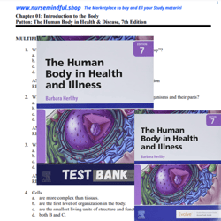The Human Body in Health and Illness 7th Edition By Barbara Herlihy 9780323711265 Chapter 1-27 Complete Guide .