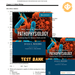 Test Bank for Pathophysiology The Biologic Basis for Disease in Adults 9th Edition McCance Huethers PDF | Instant Downlo