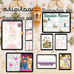 ramadan set,ramadan planner,ramadan coloring pages,word searche,ramadan doodles